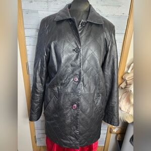 Y2K Modern Essentials Black Quilted Blazer Button Jacket